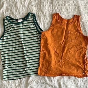 Lot of 2 Hanna Anderson & Gap Boys Tank Tops 6-7
